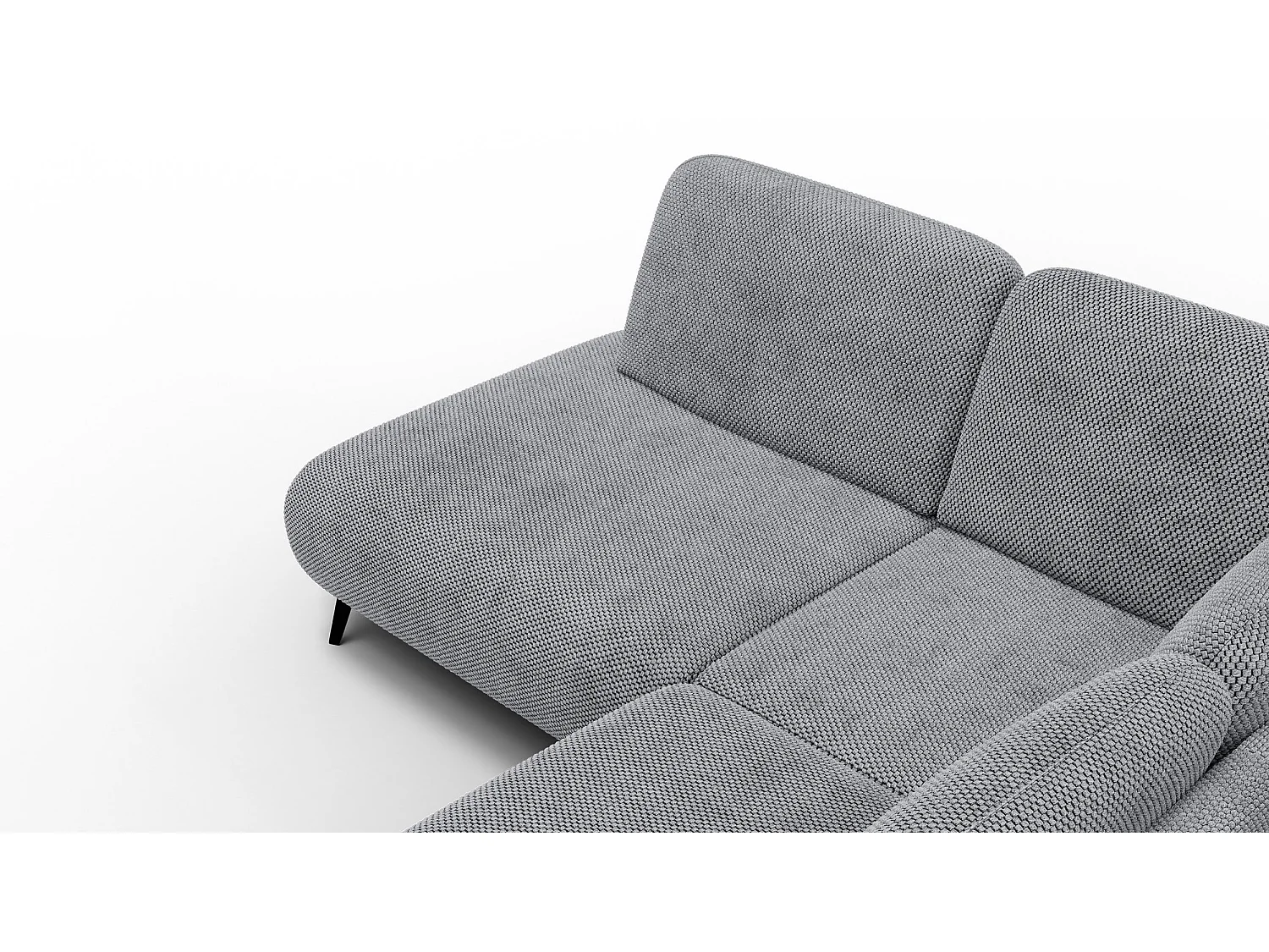 5-Sitzer-Ecksofa links FEBE, grau
