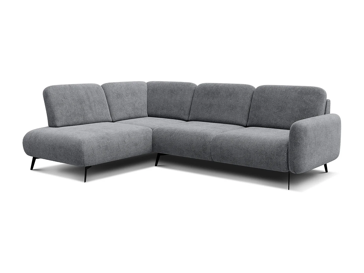 5-Sitzer-Ecksofa links FEBE, grau