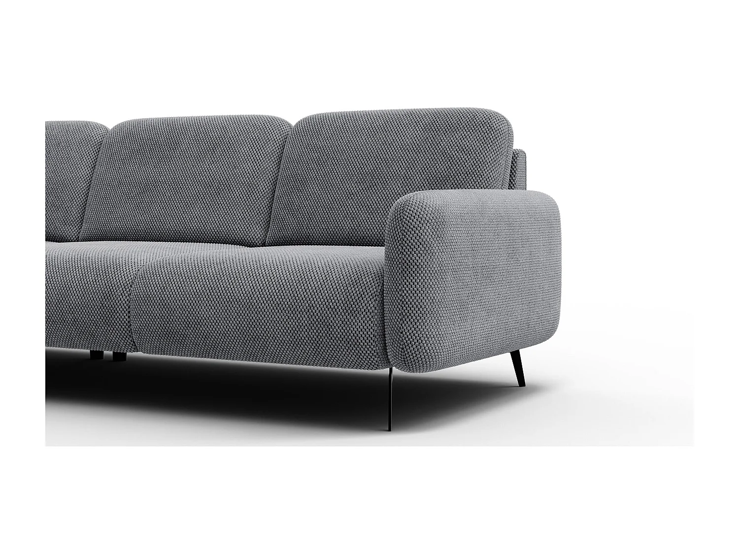 5-Sitzer-Ecksofa links FEBE, grau