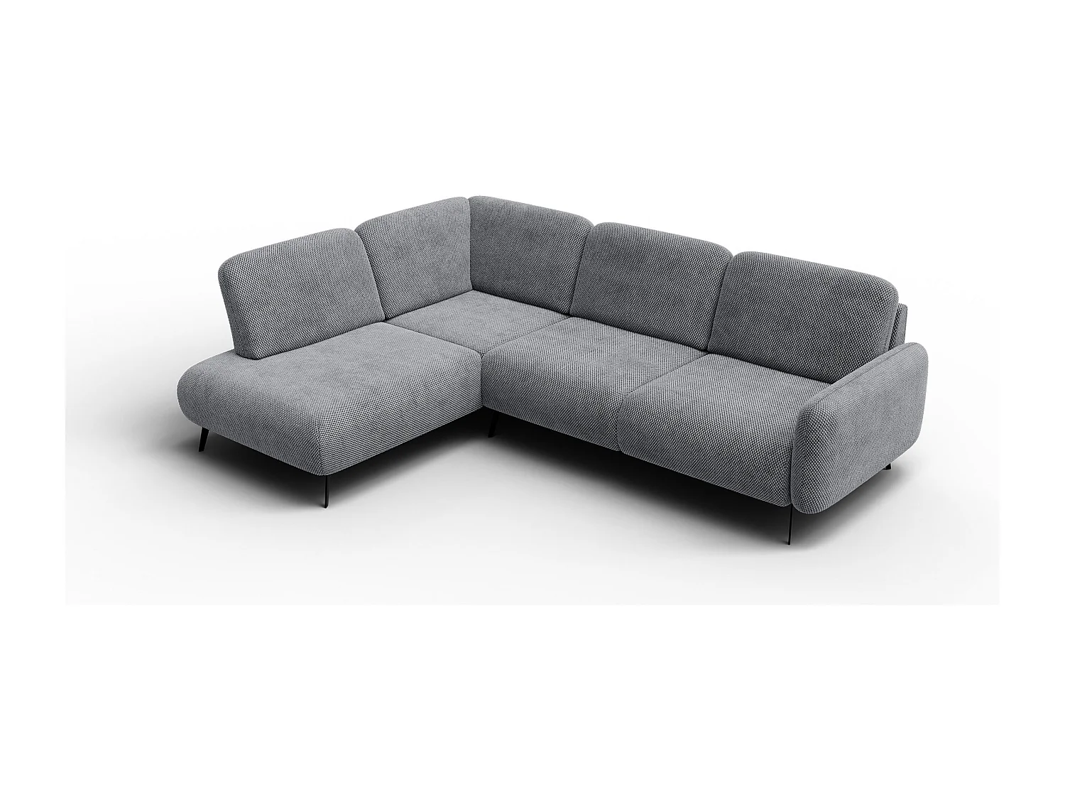 5-Sitzer-Ecksofa links FEBE, grau