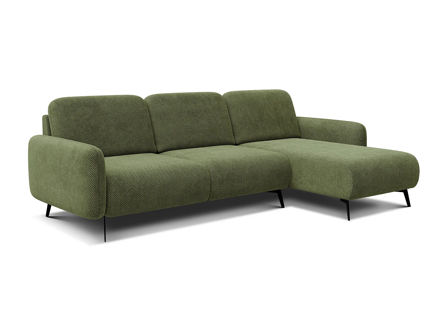 Ecksofa 4-Sitzer rechts FEBE, olivgrün