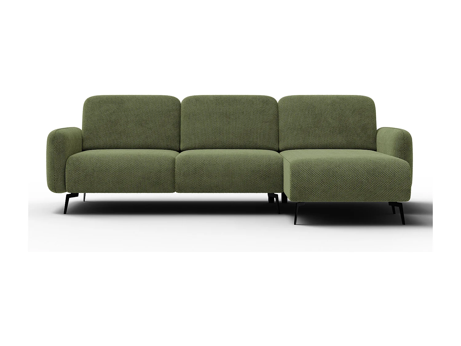 Ecksofa 4-Sitzer rechts FEBE, olivgrün