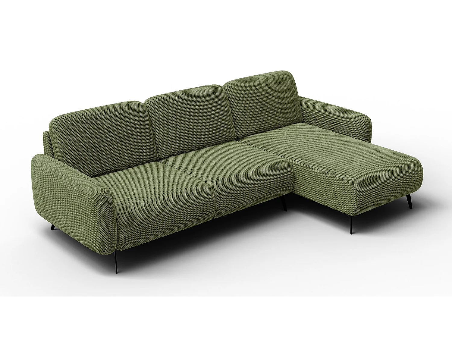 Ecksofa 4-Sitzer rechts FEBE, olivgrün