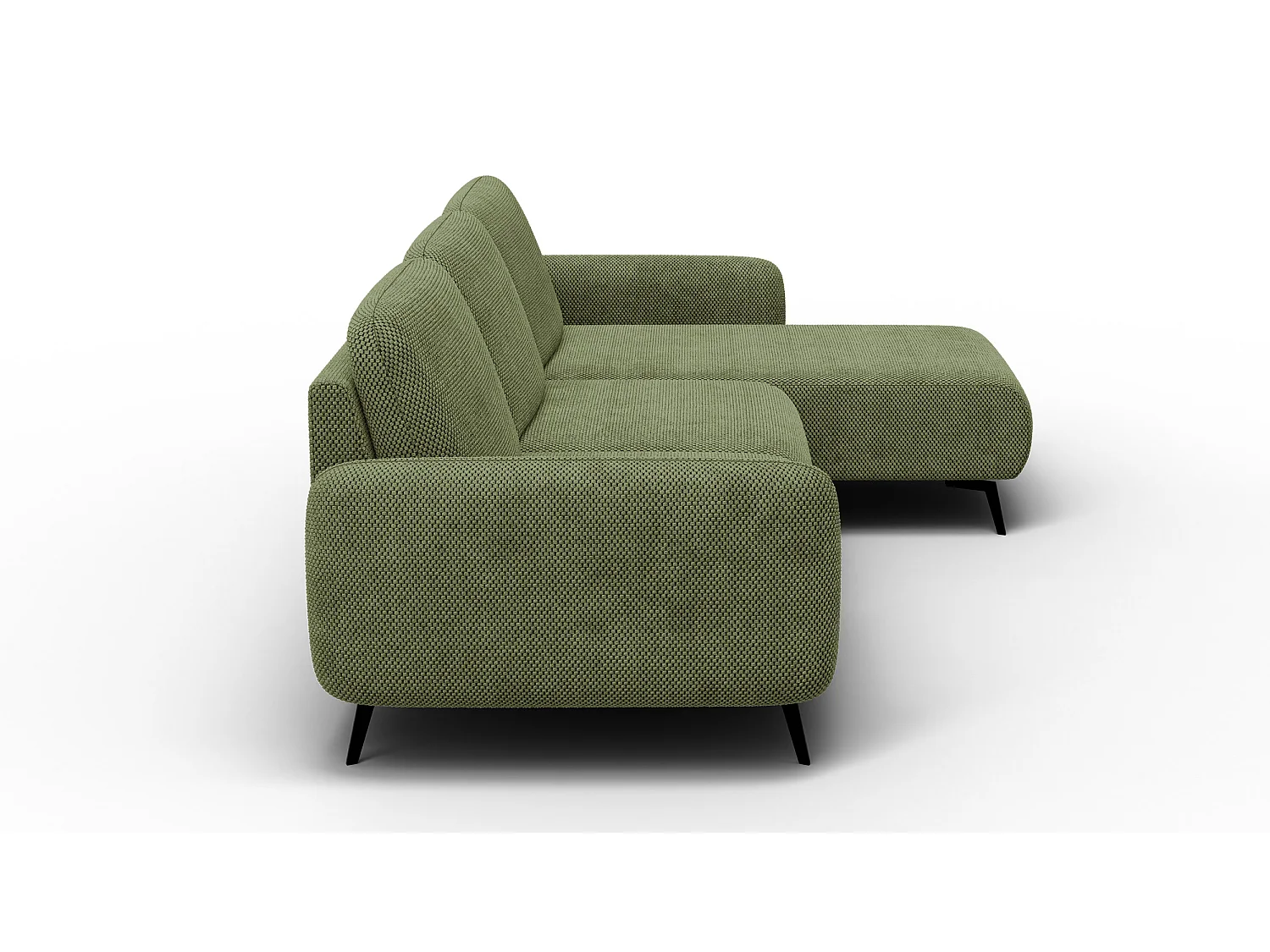 Ecksofa 4-Sitzer rechts FEBE, olivgrün