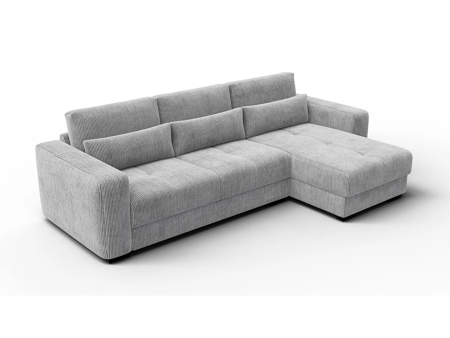 Ecksofa 4-Sitzer rechts OLI, hellgrau