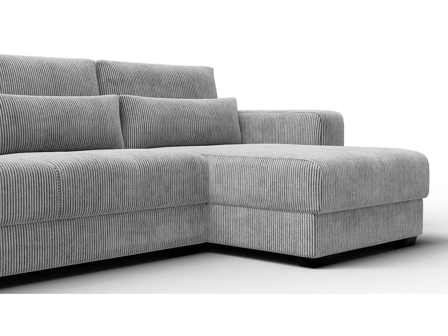 Ecksofa 4-Sitzer rechts OLI, hellgrau