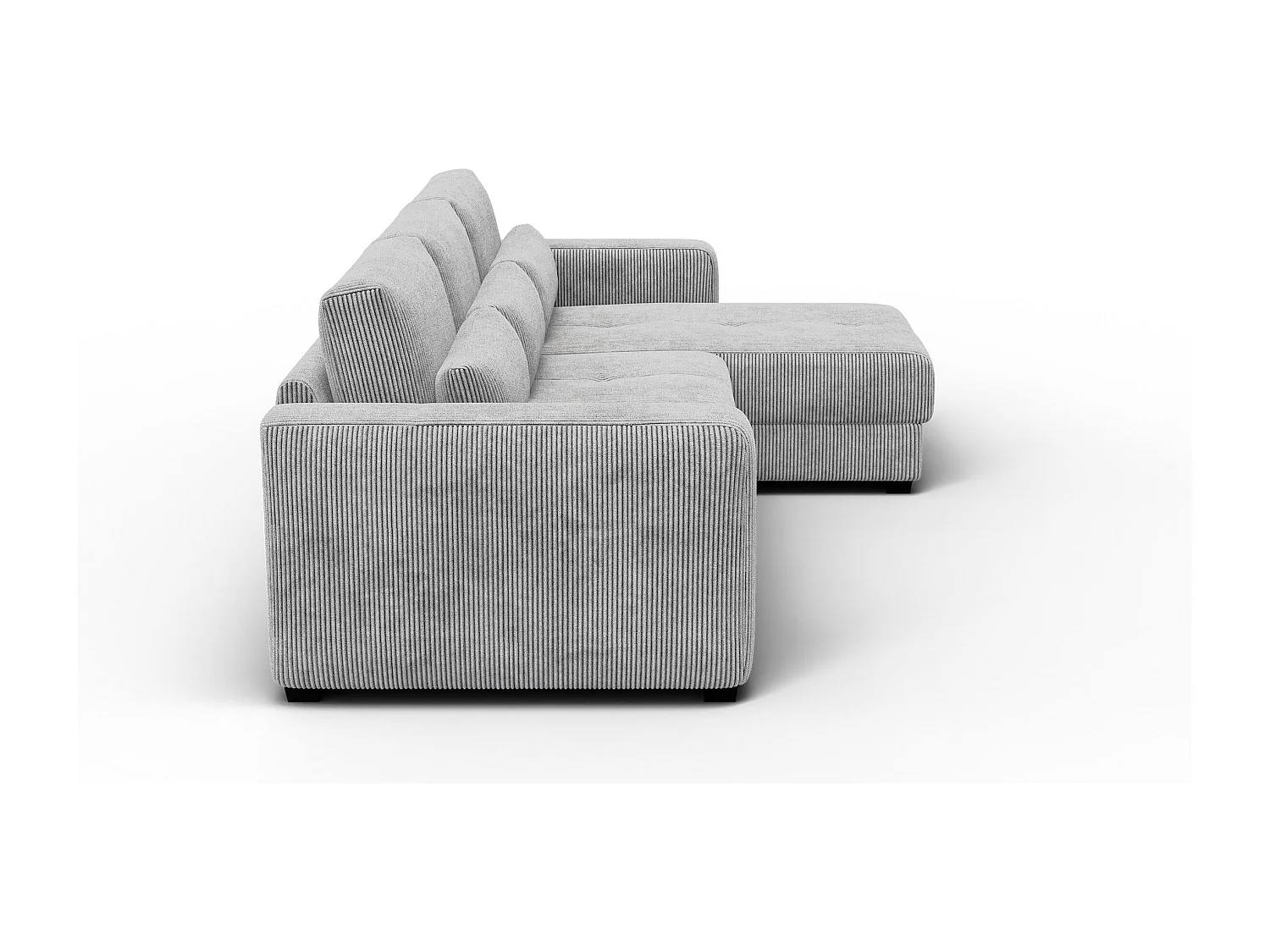 Ecksofa 4-Sitzer rechts OLI, hellgrau