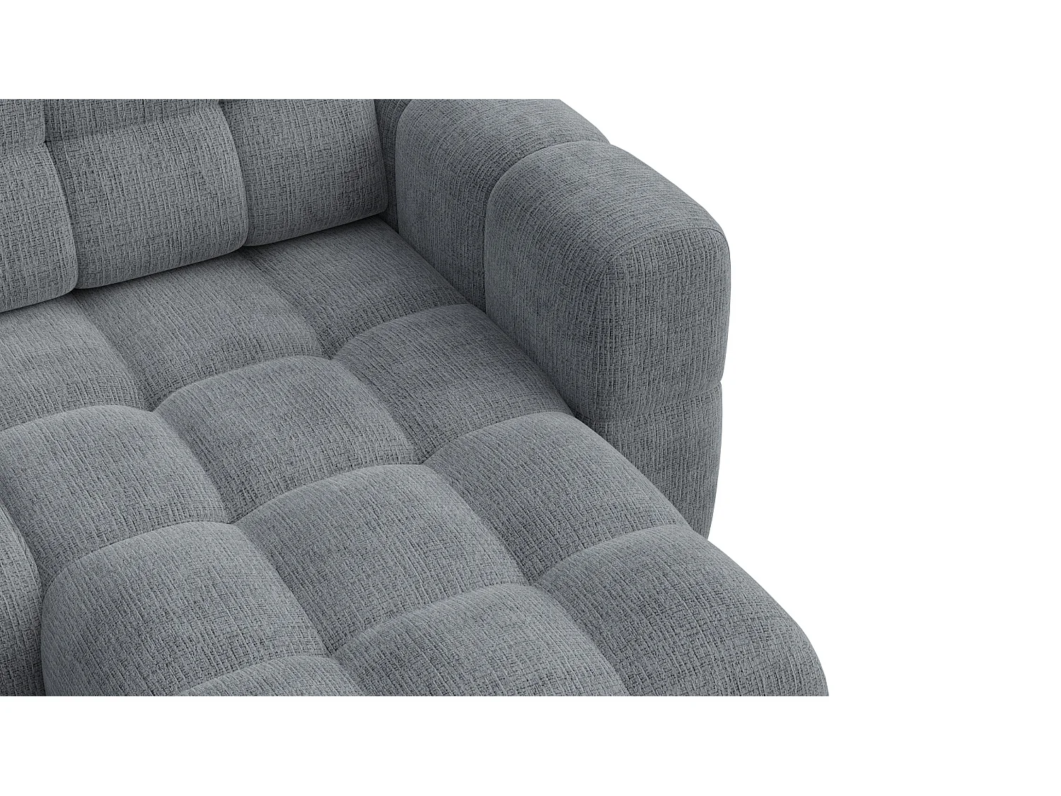 CANAPE D'ANGLE CLOUDI 4 places, gris foncé