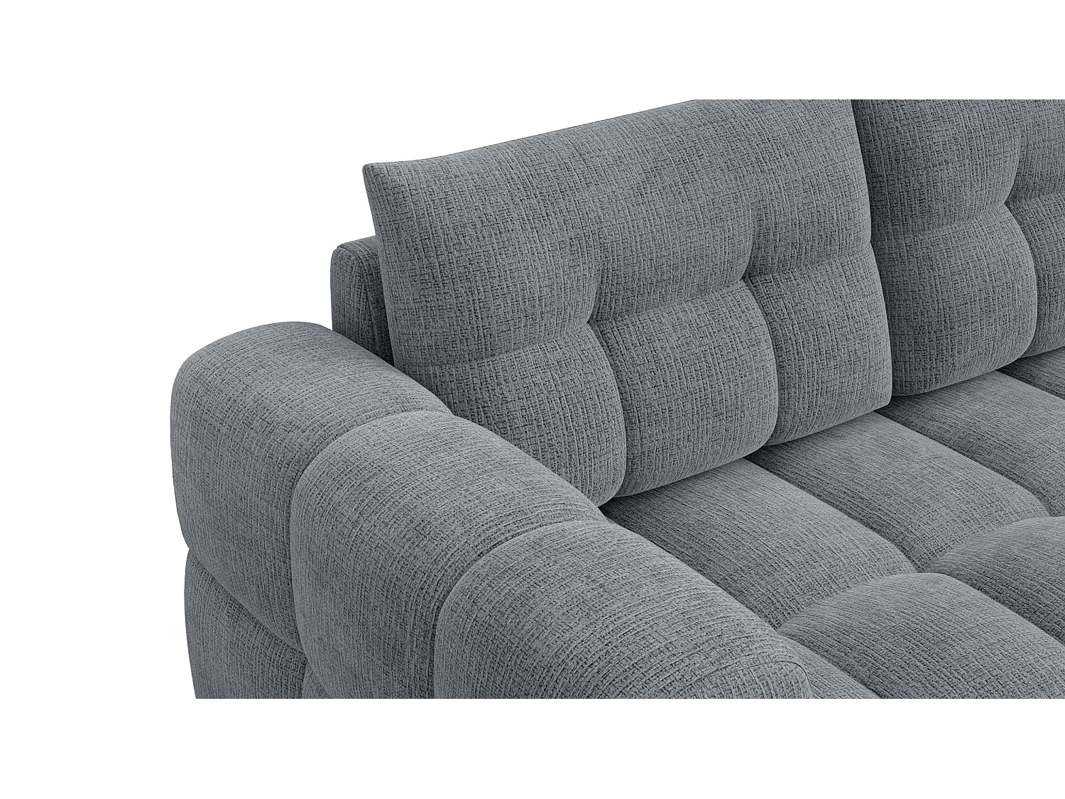 CANAPE D'ANGLE CLOUDI 4 places, gris foncé