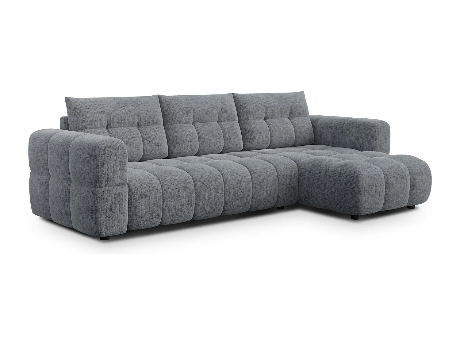 CLOUDI Ecksofa 4-Sitzer rechts, dunkelgrau