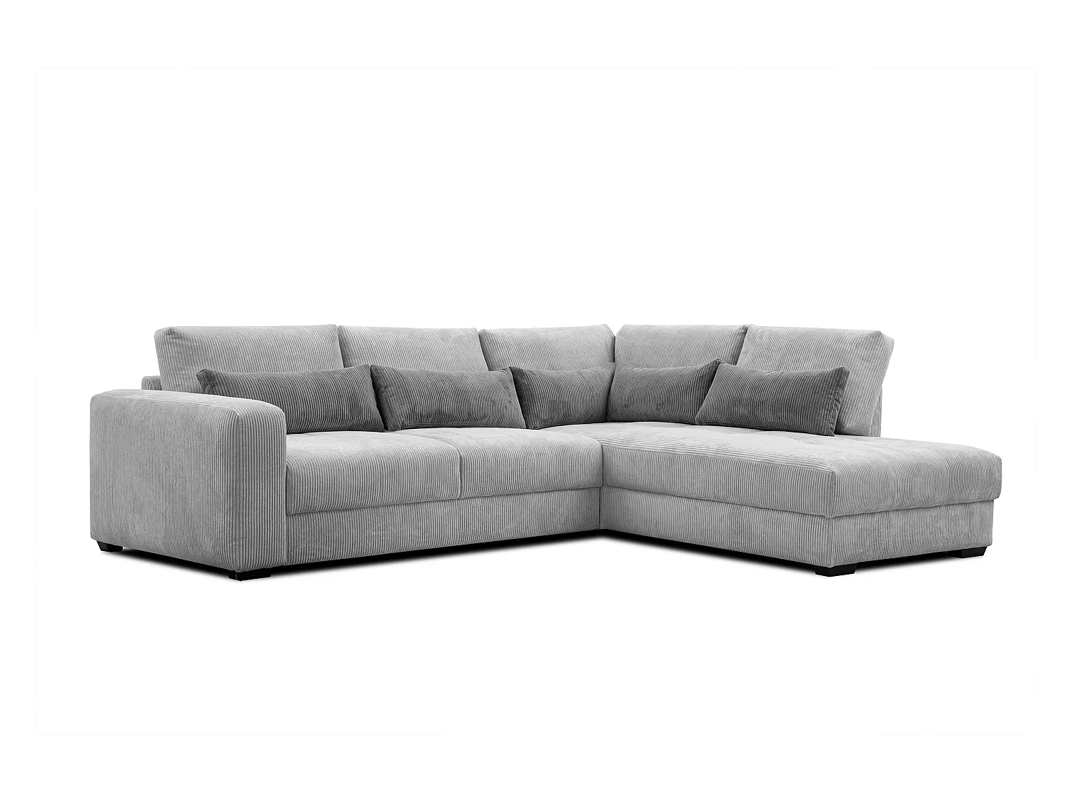 CANAPE D'ANGLE OLI 4 places, gris clair