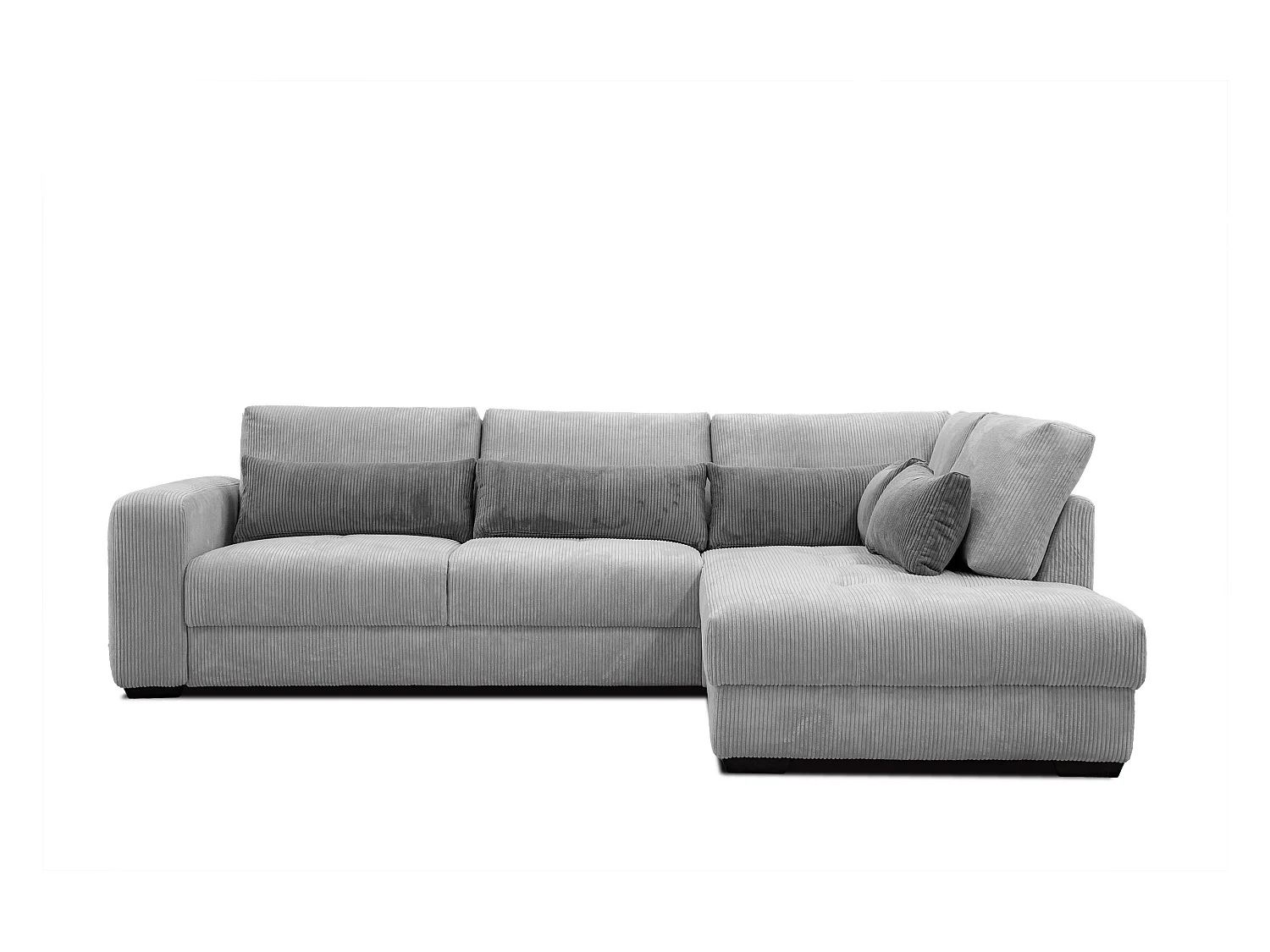 CANAPE D'ANGLE OLI 4 places, gris clair