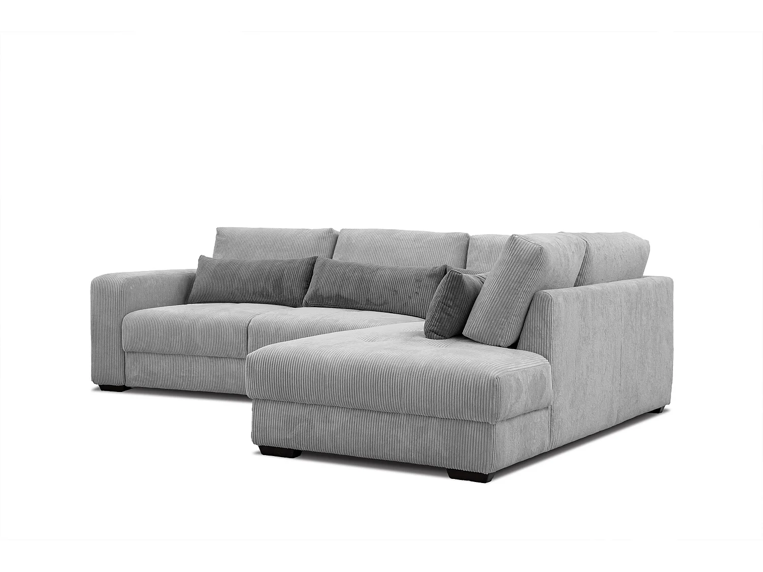 CANAPE D'ANGLE OLI 4 places, gris clair