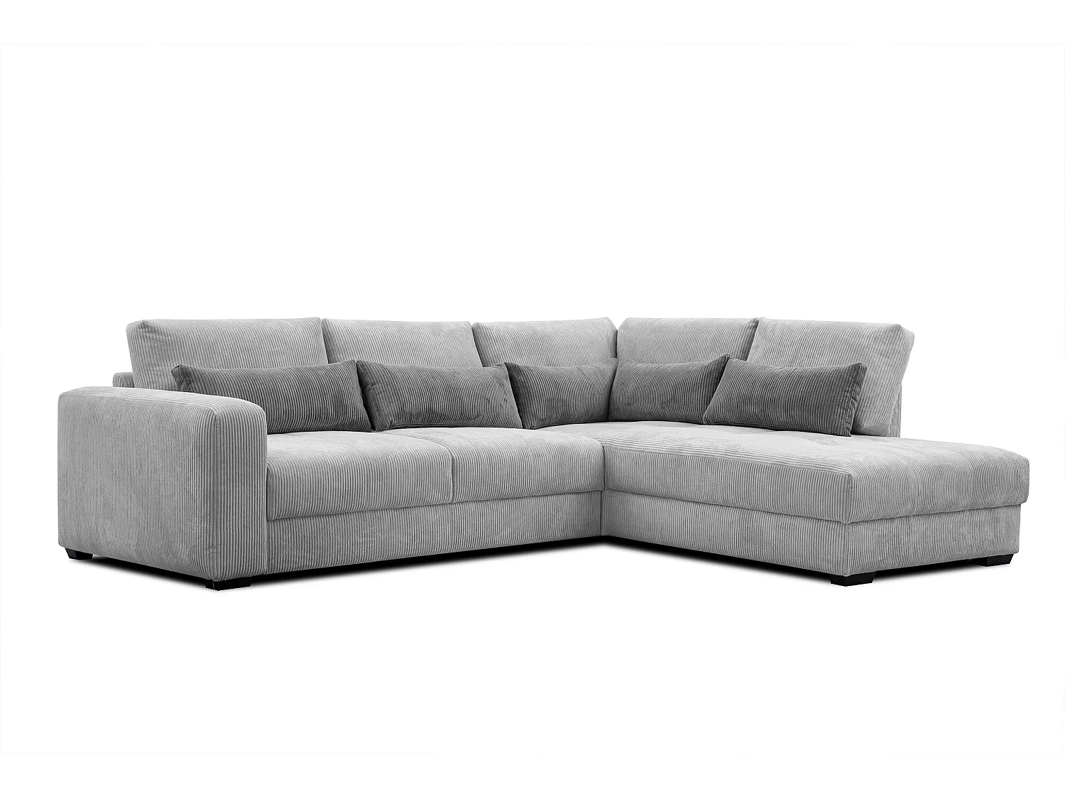 CANAPE D'ANGLE OLI 4 places, gris clair