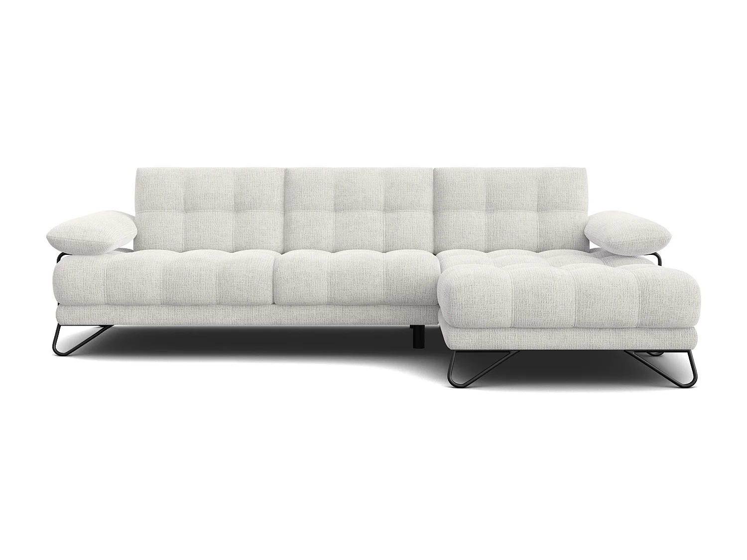 BUBBARA Ecksofa 4-Sitzer rechts, creme