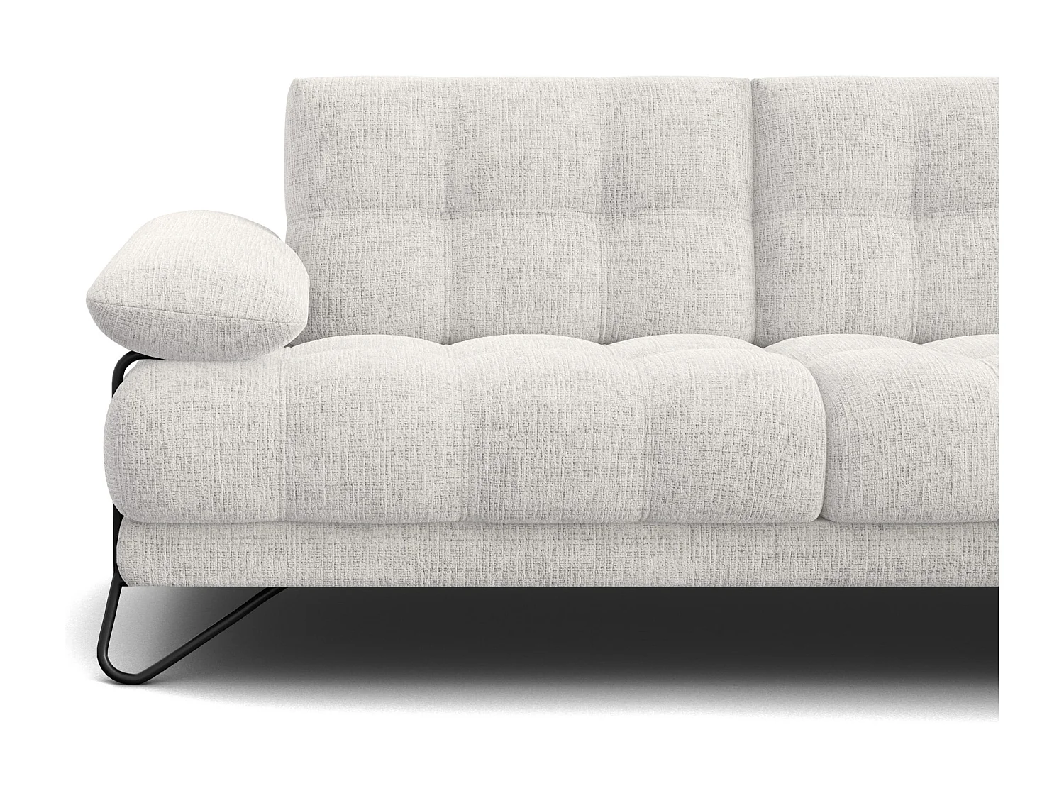 BUBBARA Ecksofa 4-Sitzer rechts, creme