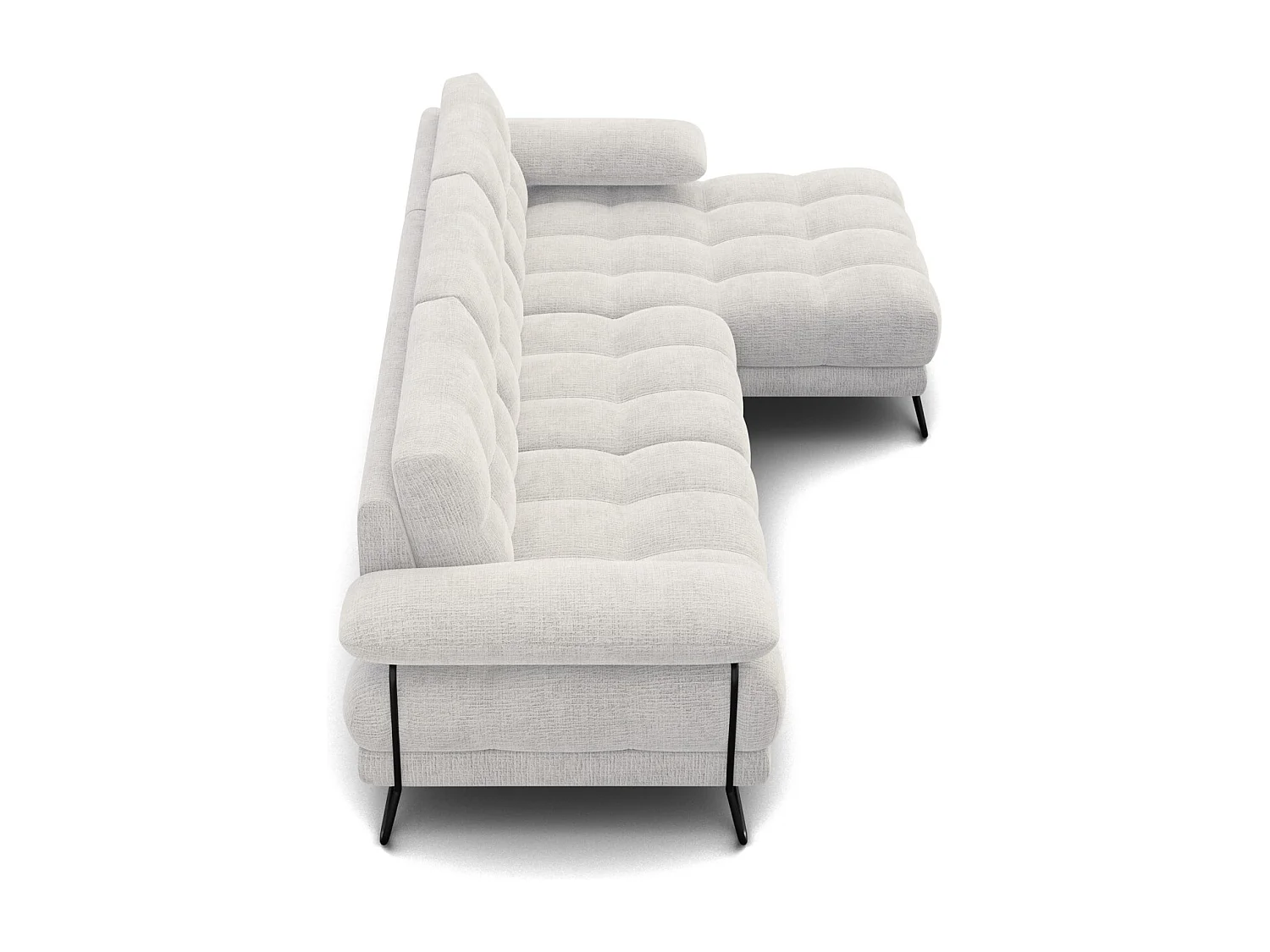 BUBBARA Ecksofa 4-Sitzer rechts, creme