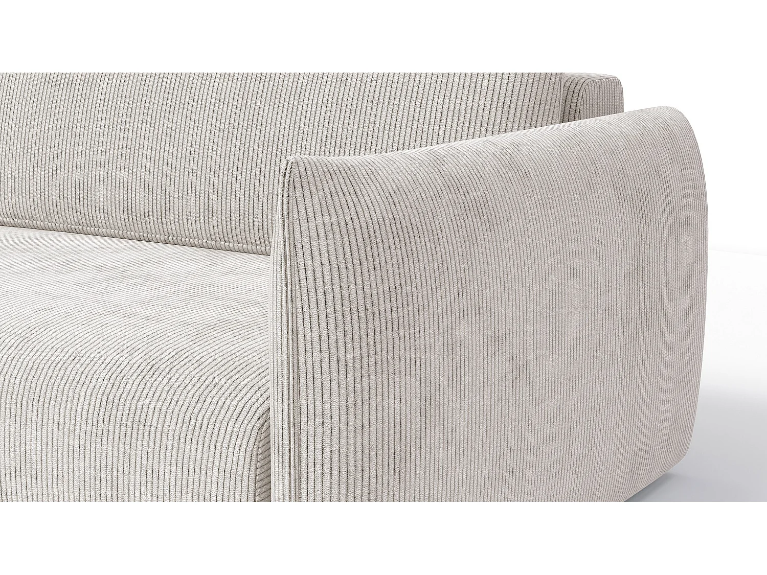 CANAPE D'ANGLE TAUER 3 places, blanc perle