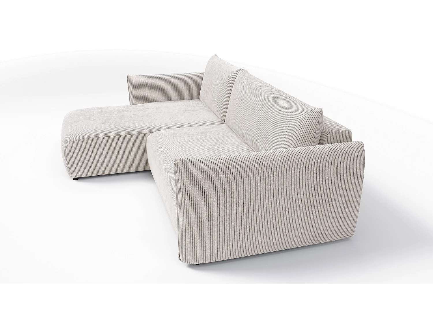 CANAPE D'ANGLE TAUER 3 places, blanc perle