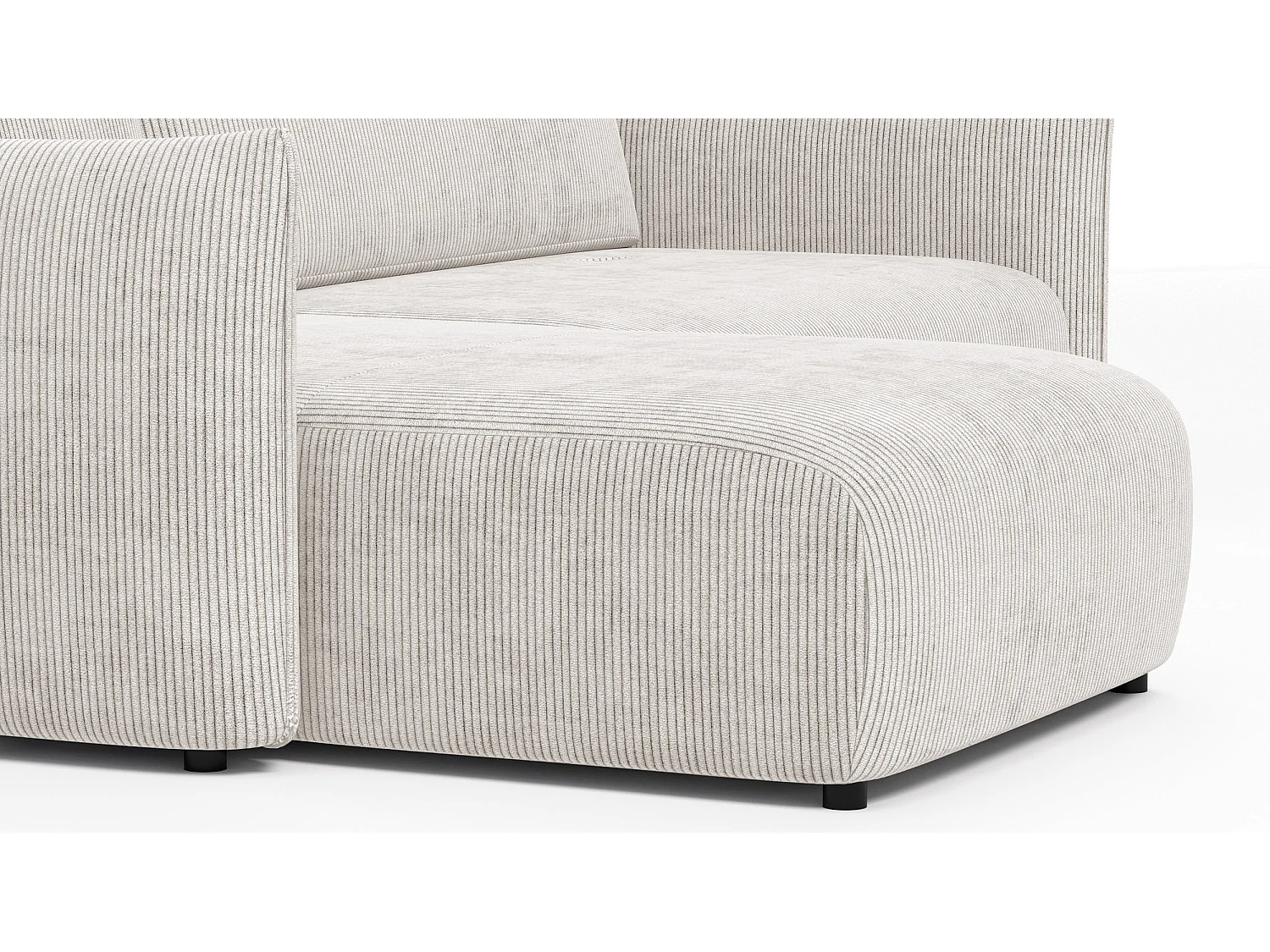 TAUER Ecksofa 3-Sitzer rechts, perlweiß