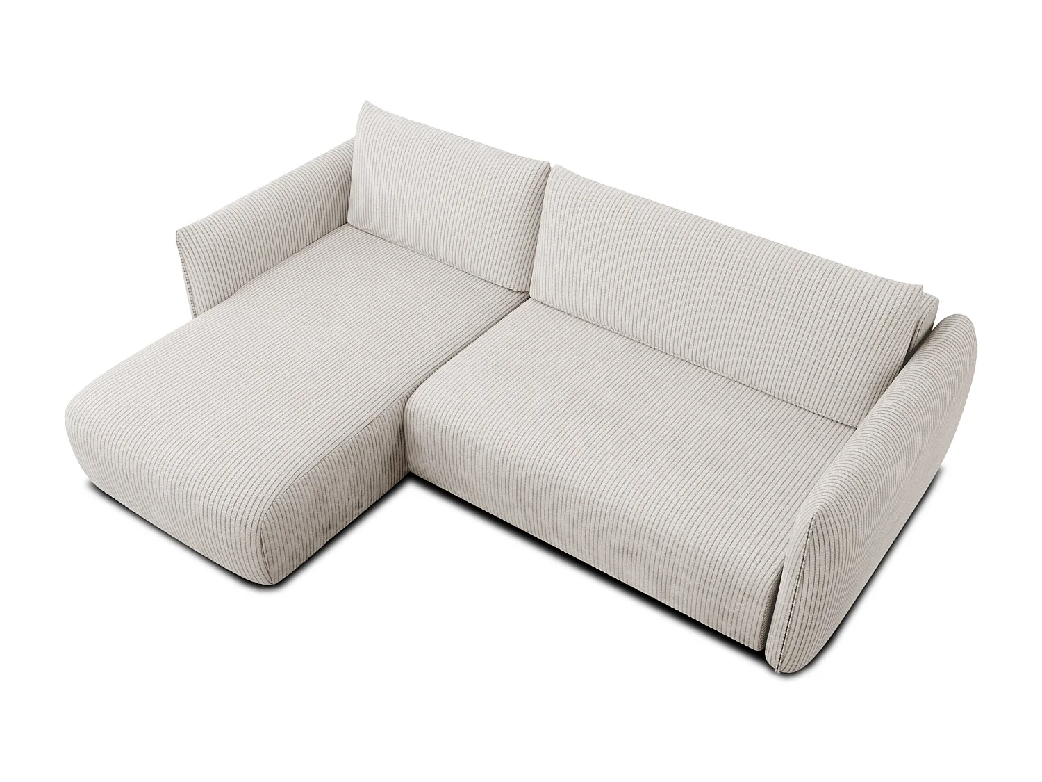 TAUER Ecksofa 3-Sitzer rechts, perlweiß