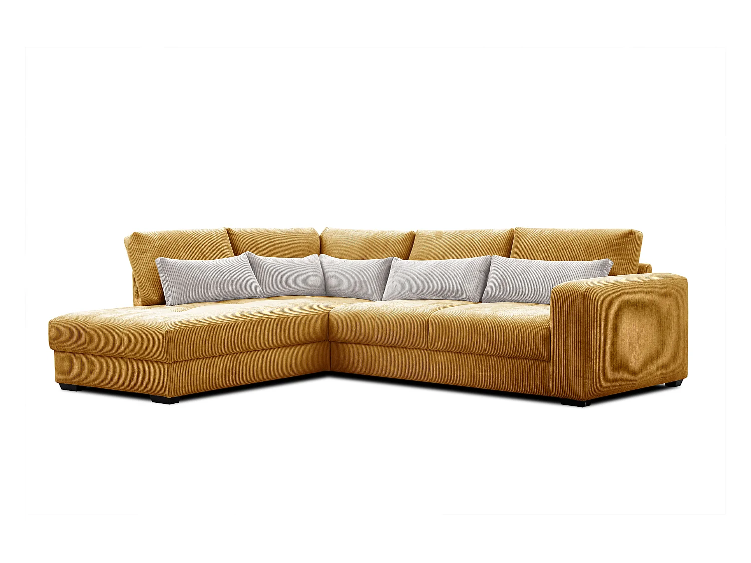 CANAPE D'ANGLE OLI 4 places, jaune foncé