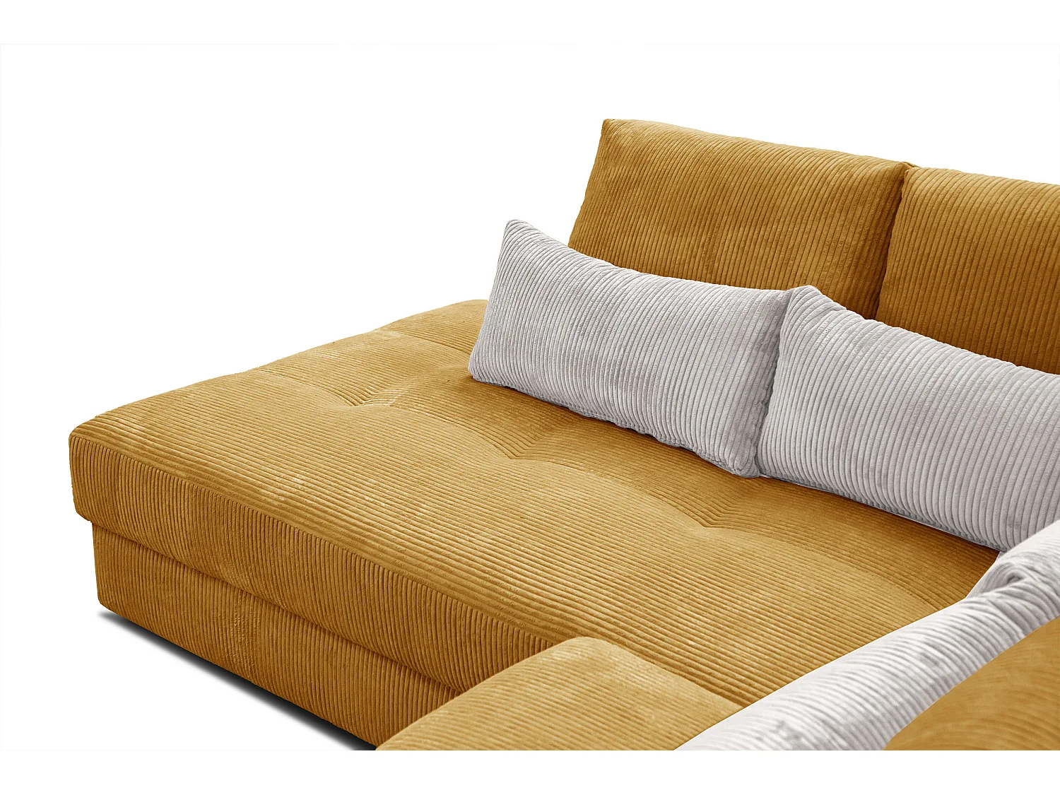 CANAPE D'ANGLE OLI 4 places, jaune foncé