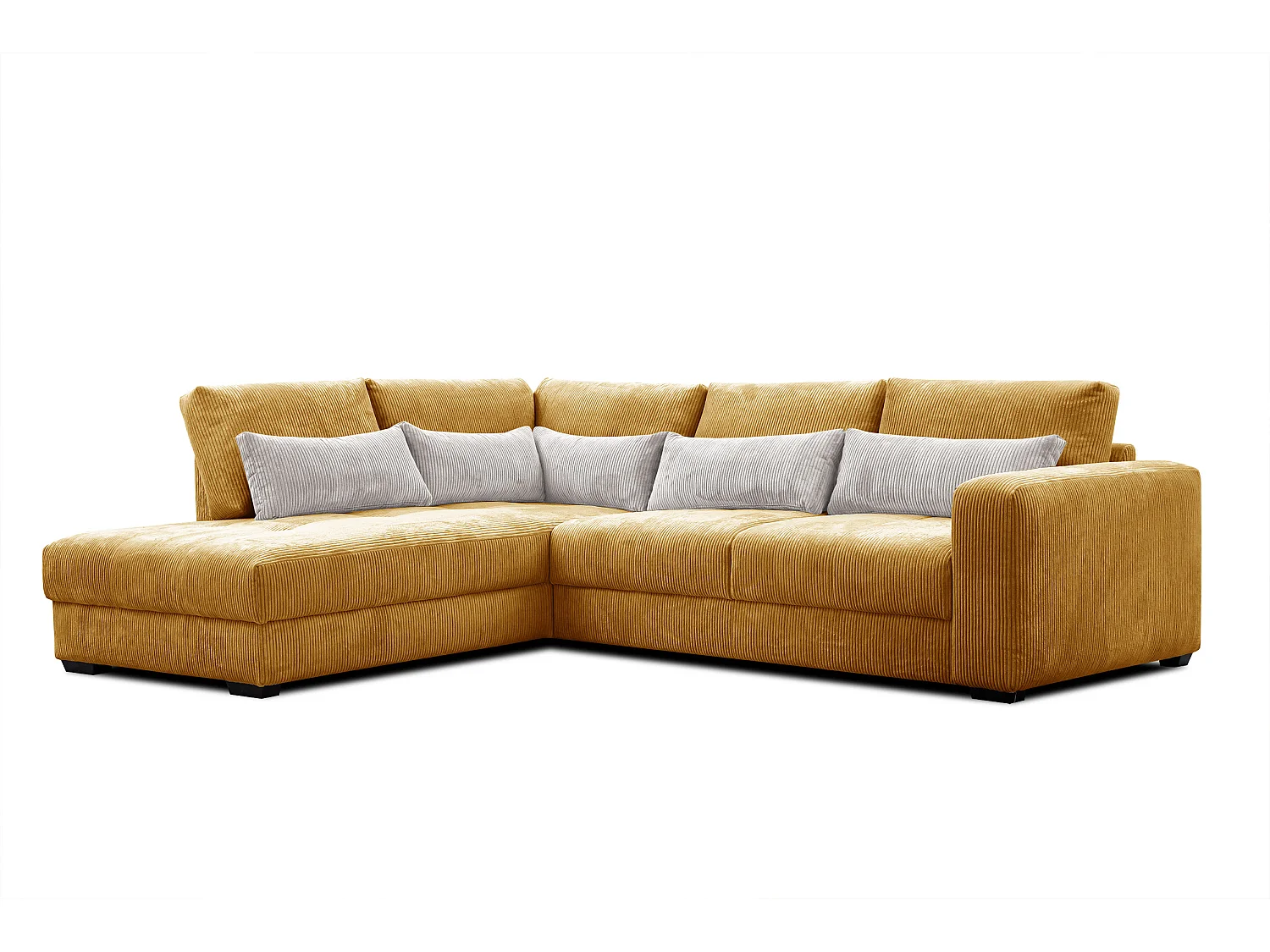 CANAPE D'ANGLE OLI 4 places, jaune foncé