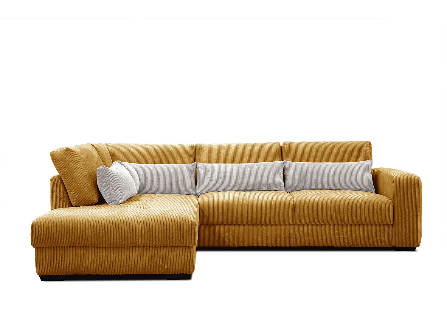 CANAPE D'ANGLE OLI 4 places, jaune foncé