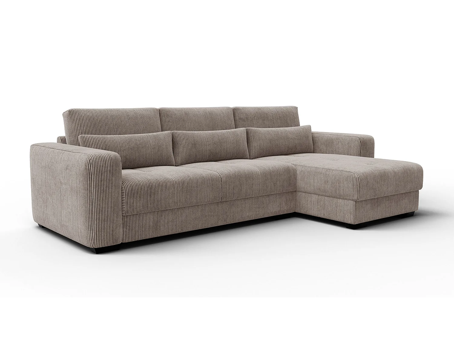 Ecksofa 4-Sitzer rechts OLI, taupe