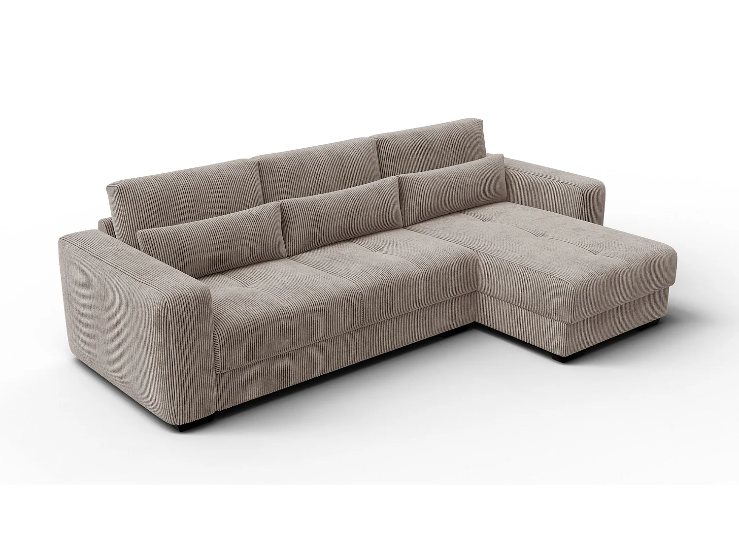 Ecksofa 4-Sitzer rechts OLI, taupe