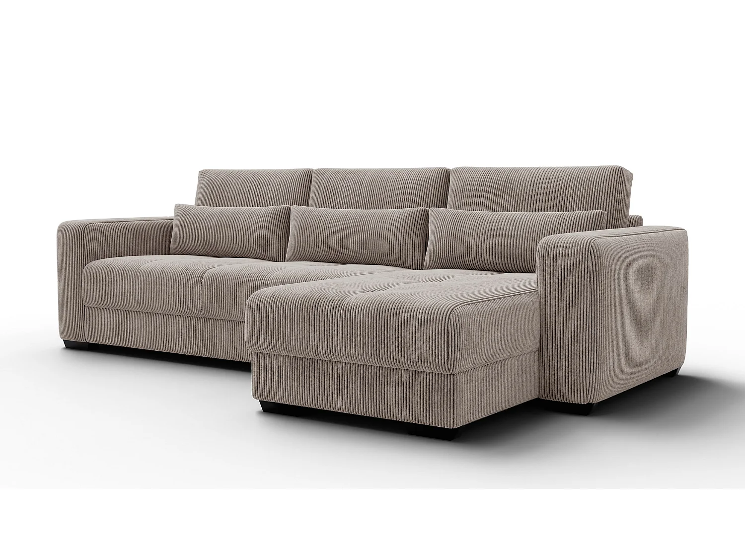 Ecksofa 4-Sitzer rechts OLI, taupe