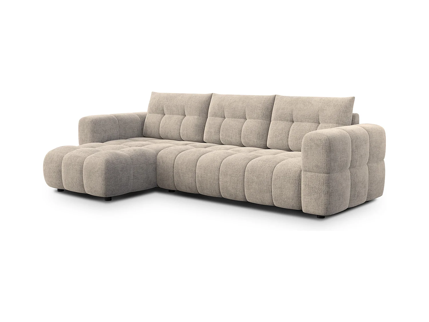 CANAPE D'ANGLE CLOUDI 4 places, beige