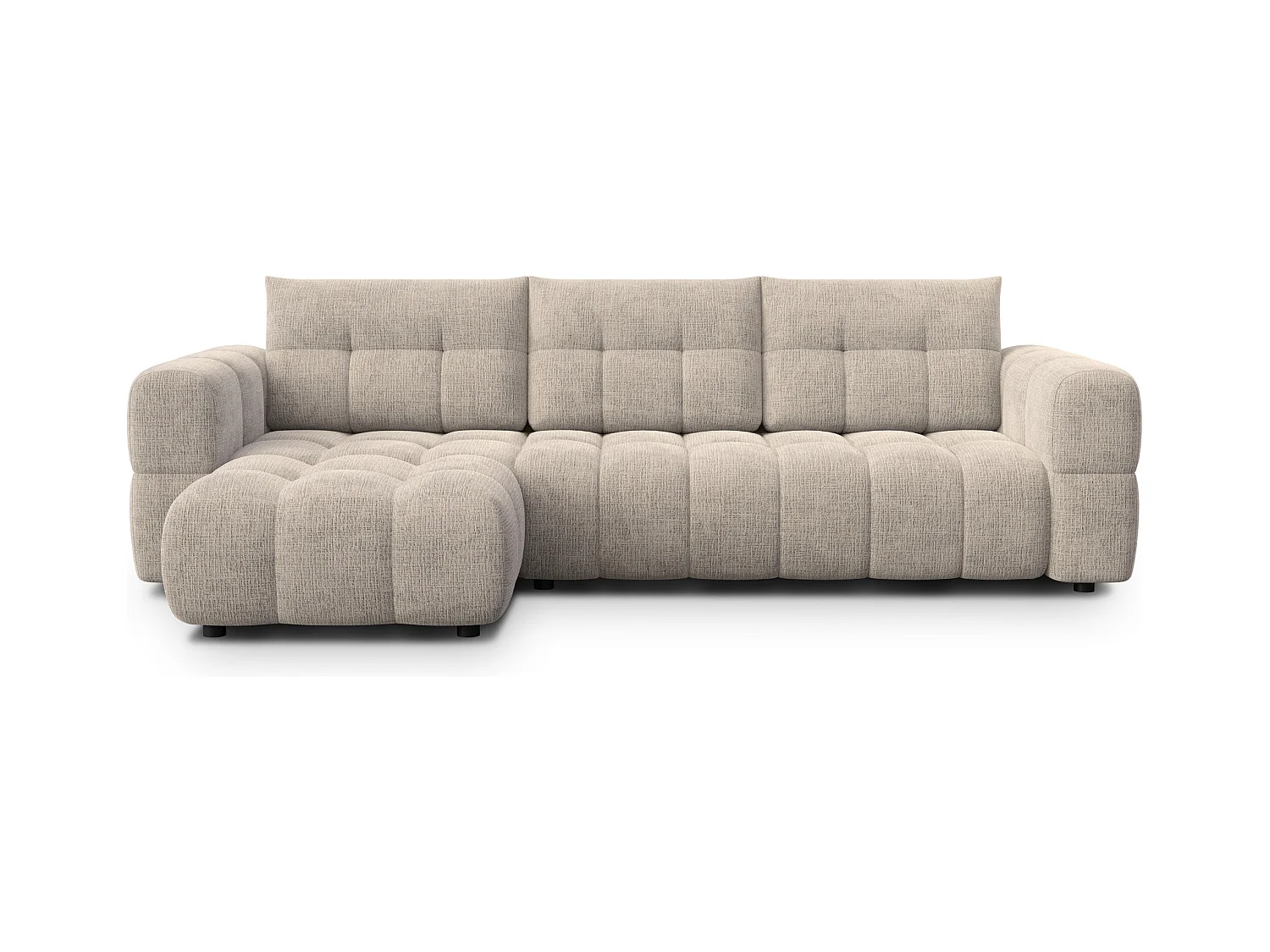 CANAPE D'ANGLE CLOUDI 4 places, beige