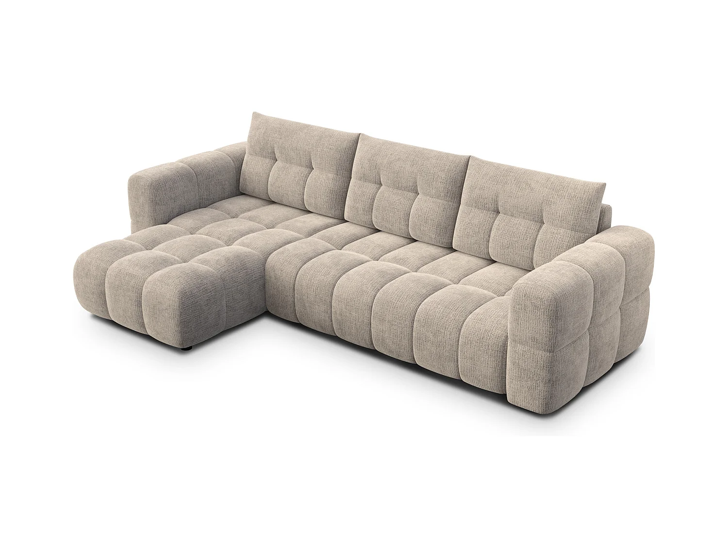 CANAPE D'ANGLE CLOUDI 4 places, beige