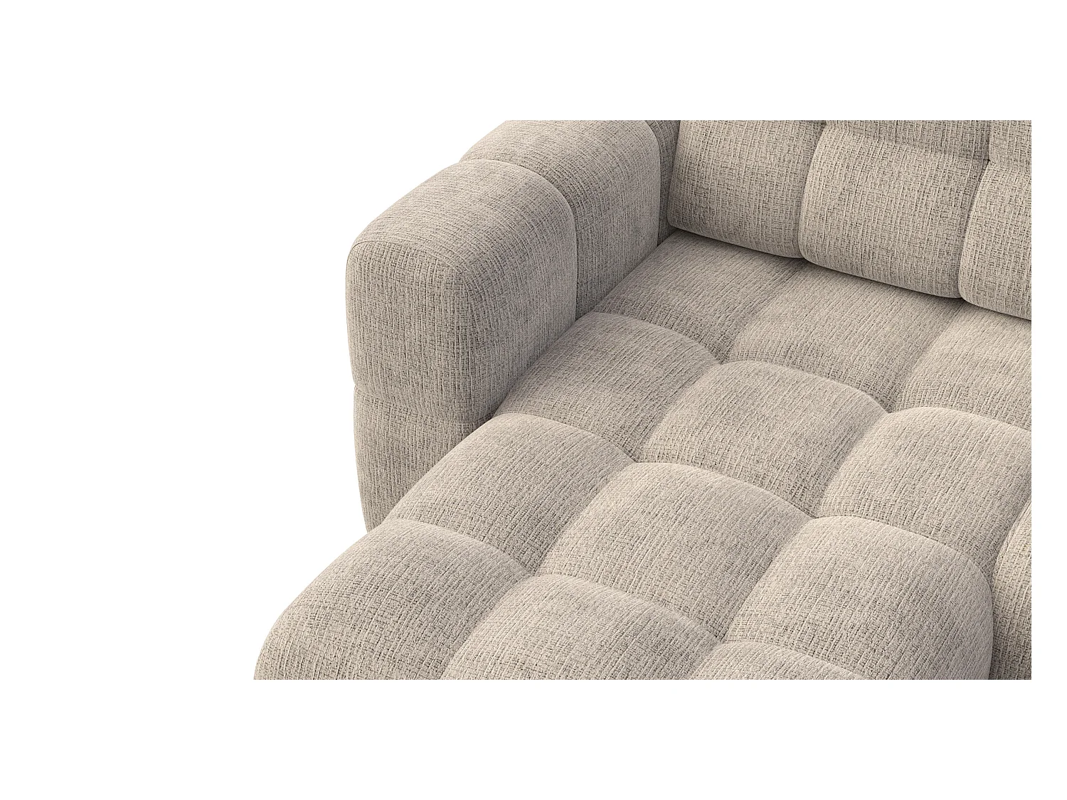 CANAPE D'ANGLE CLOUDI 4 places, beige