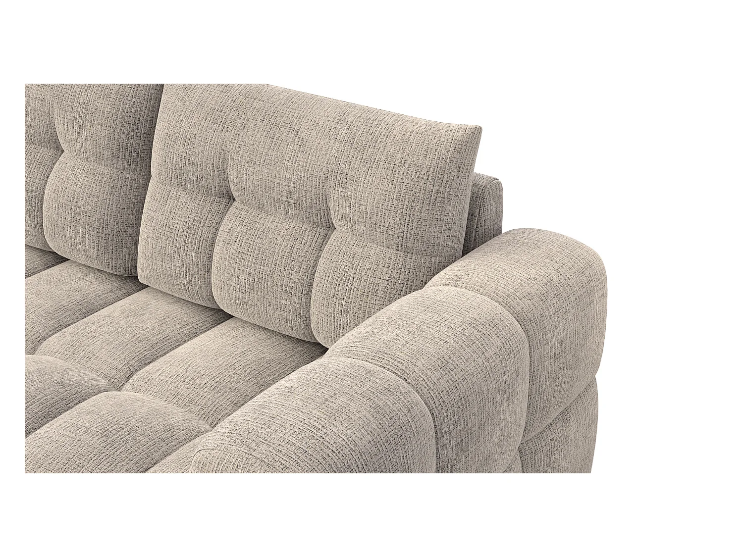 CANAPE D'ANGLE CLOUDI 4 places, beige