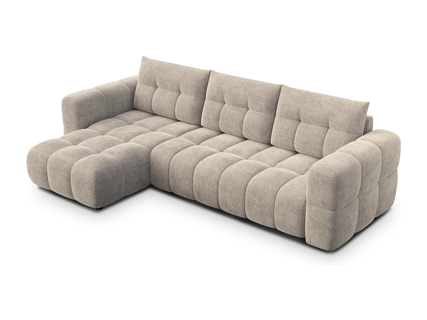 CLOUDI Ecksofa 4-Sitzer links, beige
