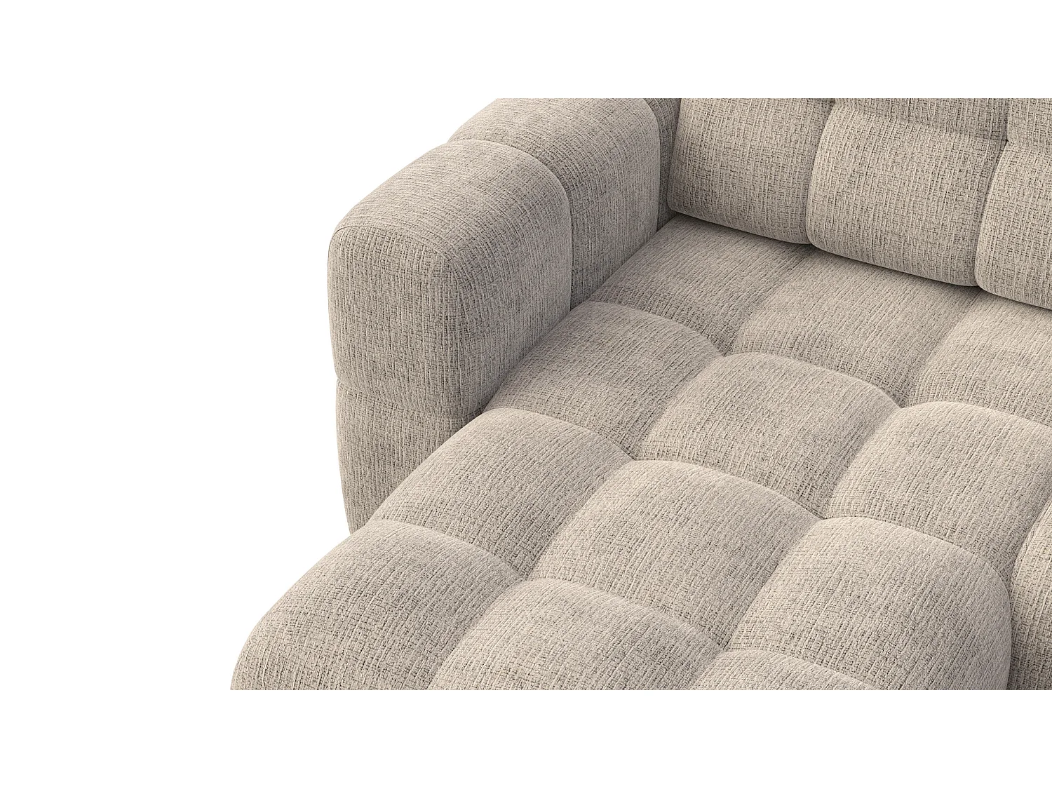 CLOUDI Ecksofa 4-Sitzer links, beige