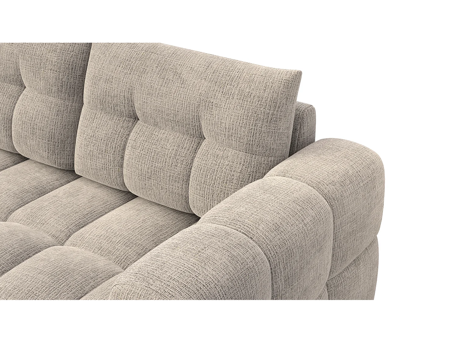 CLOUDI Ecksofa 4-Sitzer links, beige