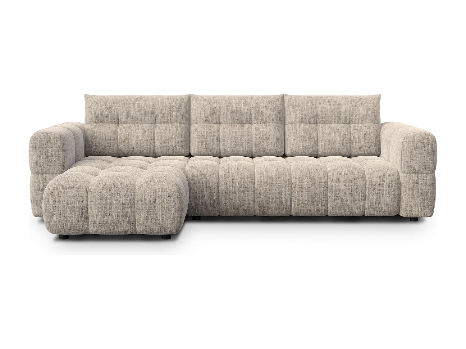 CLOUDI Ecksofa 4-Sitzer links, beige