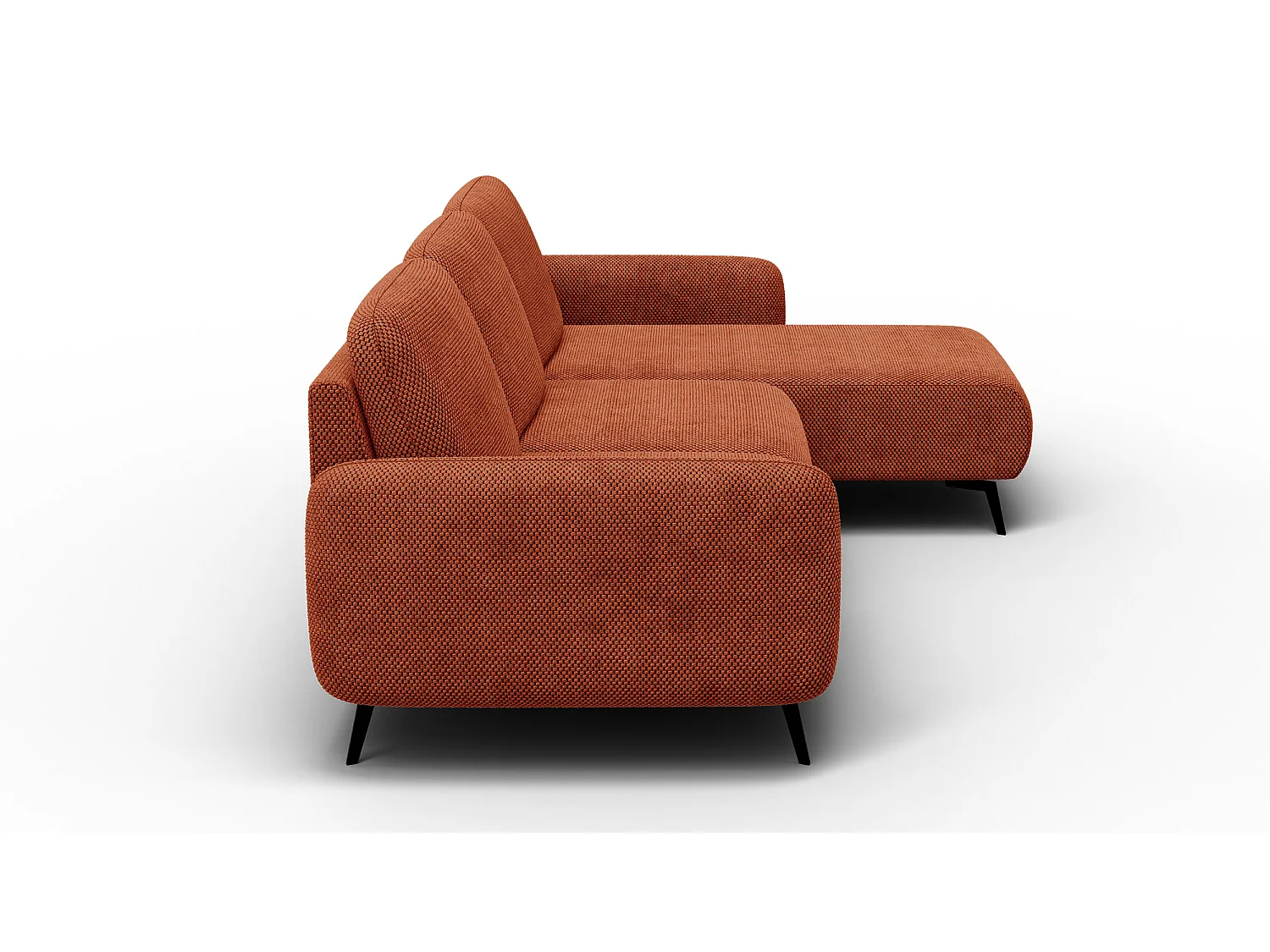 Ecksofa 4-Sitzer rechts FEBE, dunkelorange