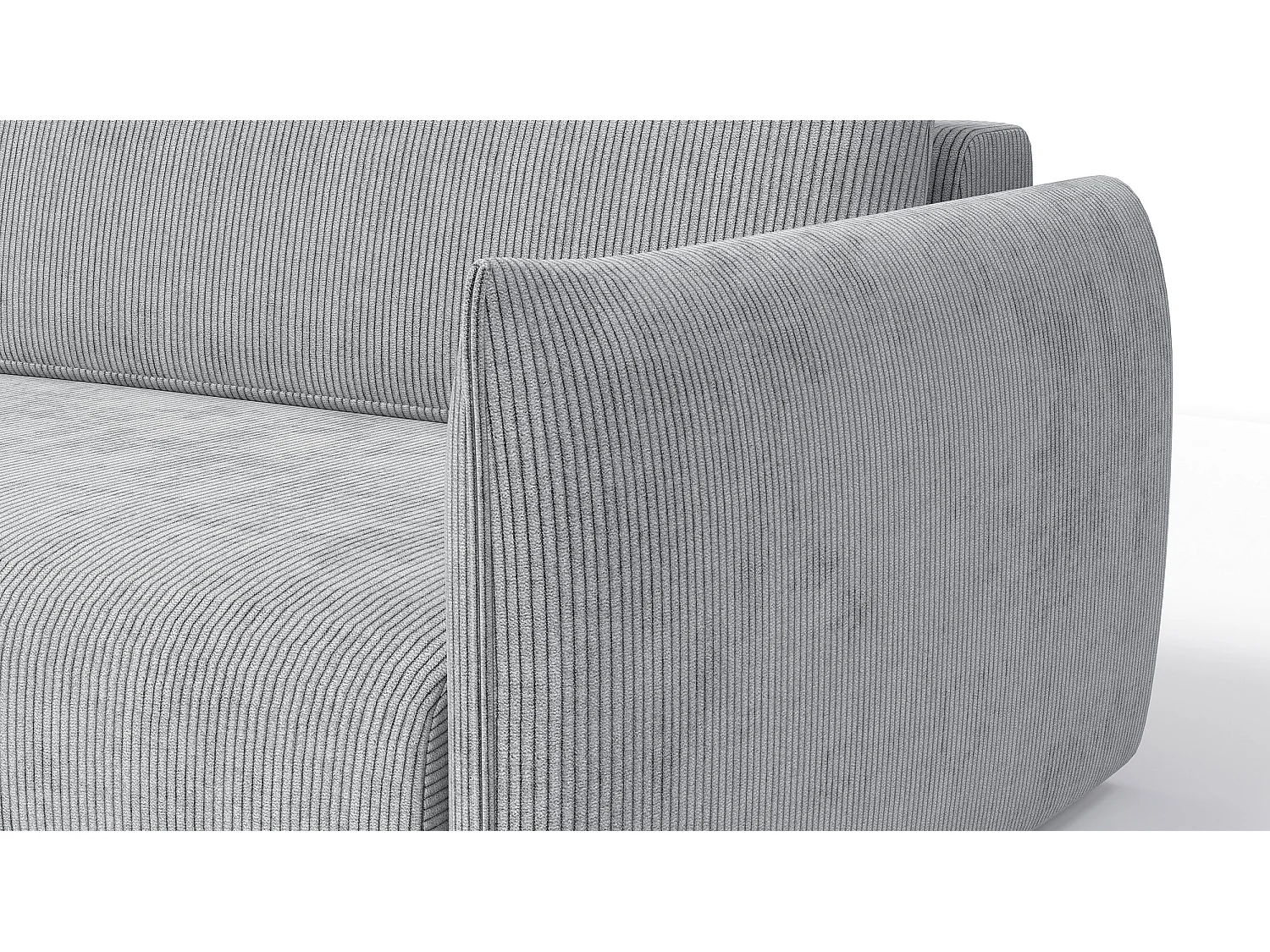 CANAPE D'ANGLE TAUER 3 places, gris clair