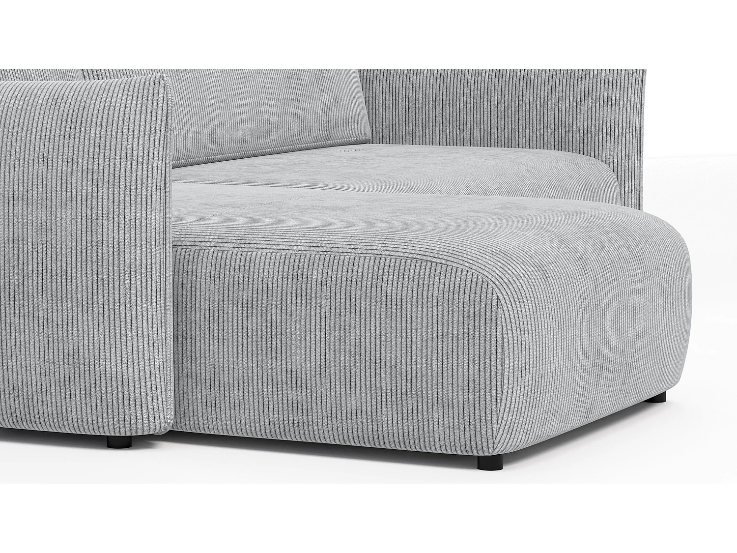 CANAPE D'ANGLE TAUER 3 places, gris clair