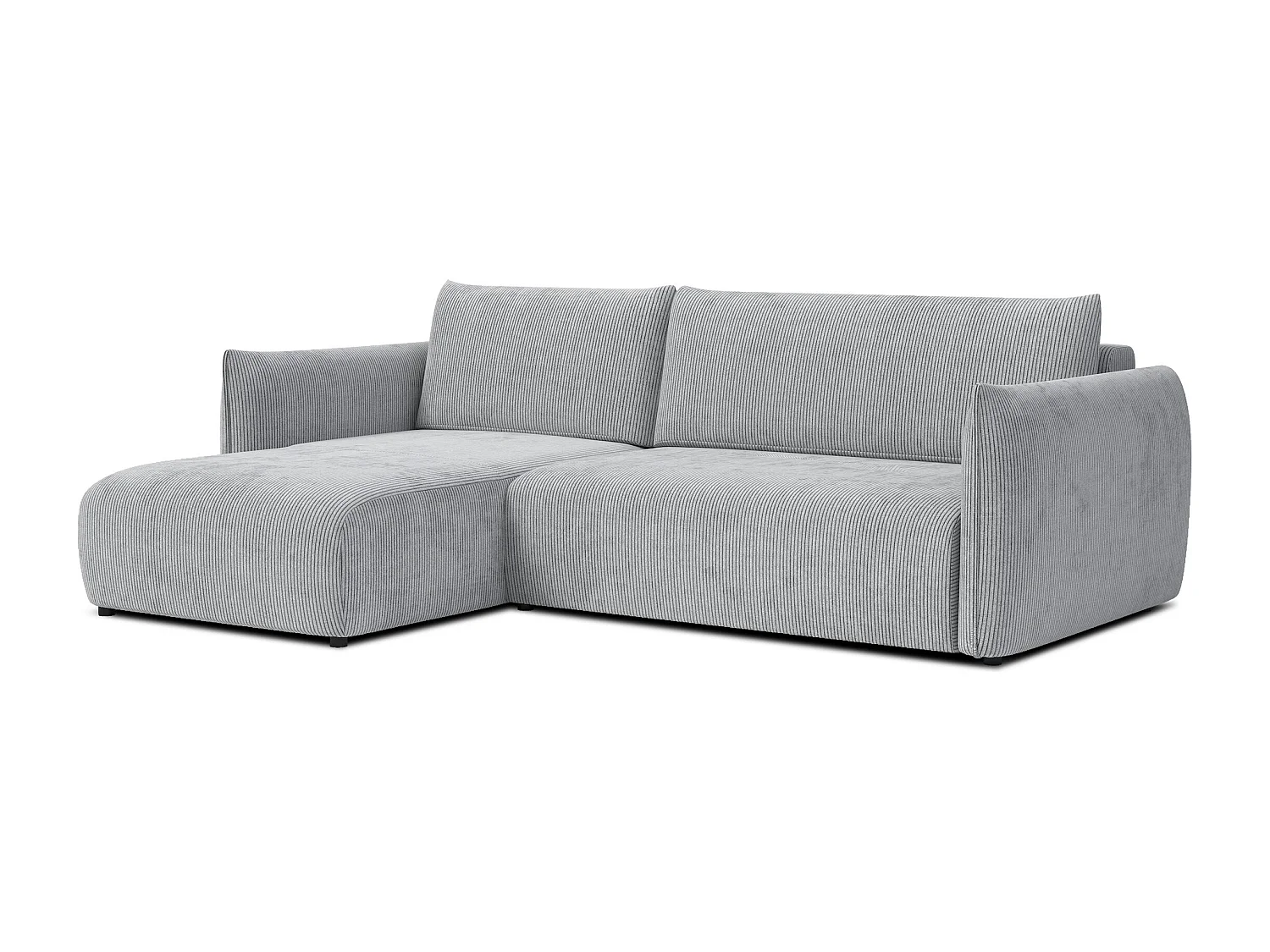 TAUER Ecksofa 3-Sitzer rechts, hellgrau