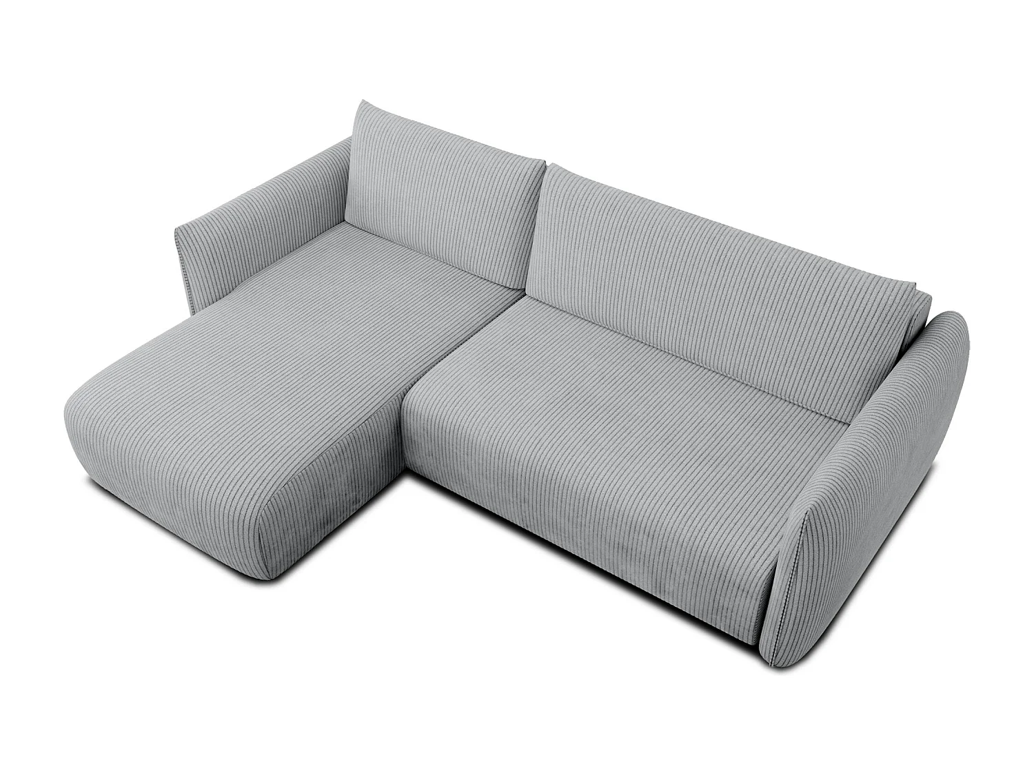 TAUER Ecksofa 3-Sitzer rechts, hellgrau