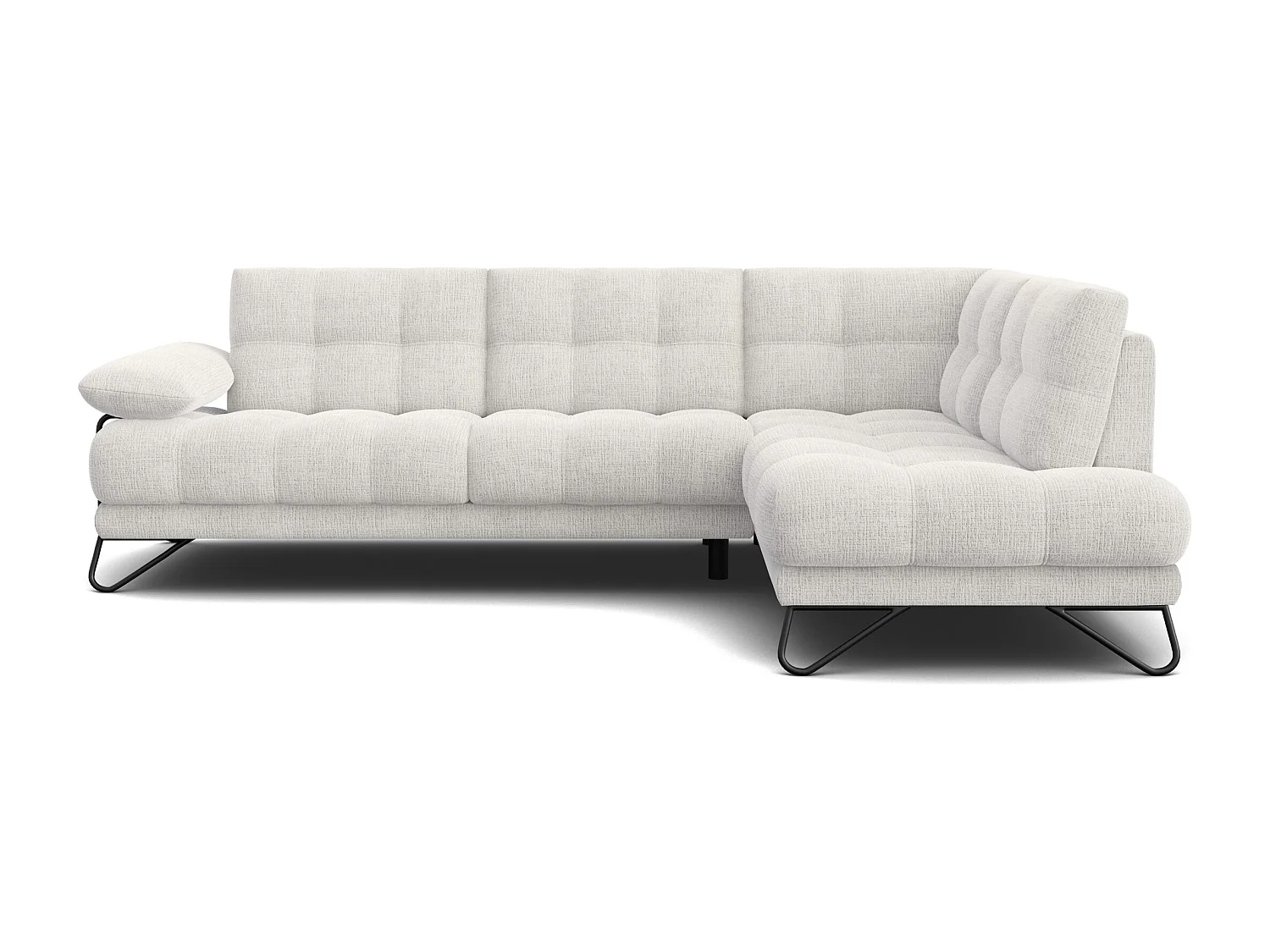 BUBBARA Ecksofa 5-Sitzer rechts, creme
