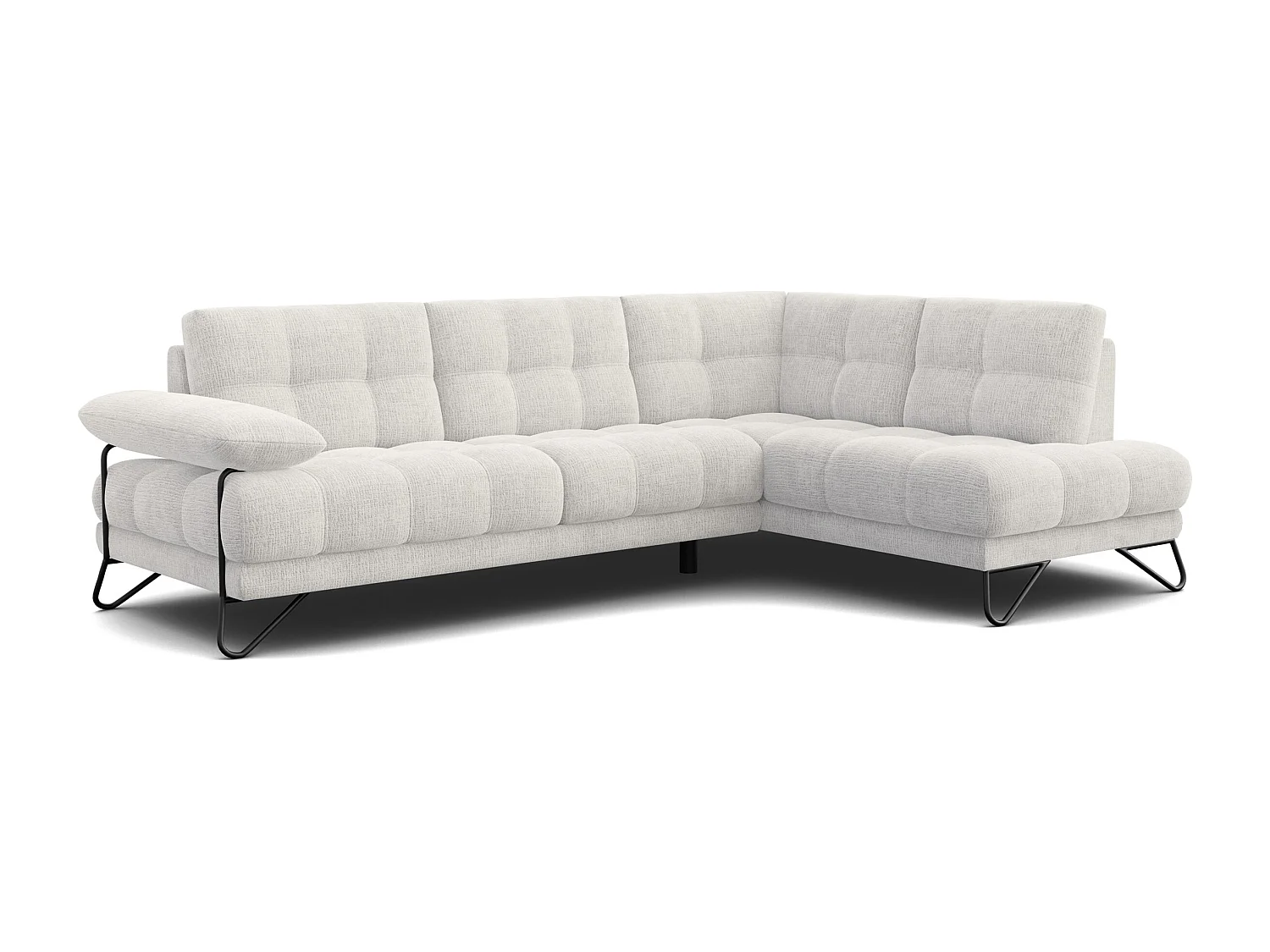 BUBBARA Ecksofa 5-Sitzer rechts, creme