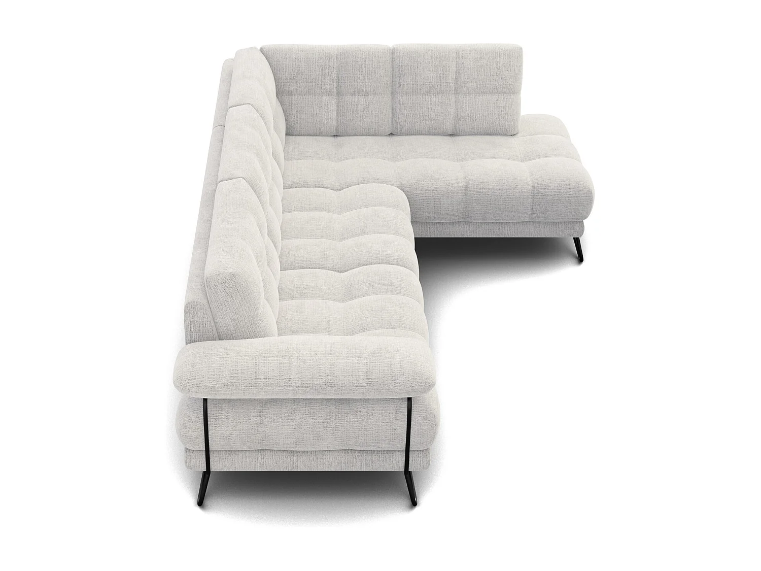 BUBBARA Ecksofa 5-Sitzer rechts, creme