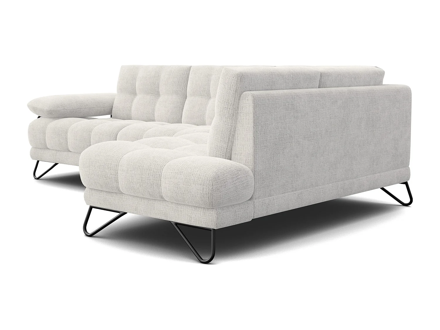 BUBBARA Ecksofa 5-Sitzer rechts, creme